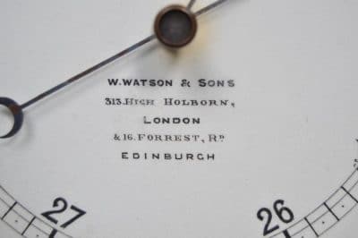 Victorian Oak Barometer By W Watson & Sons SAI3529 - Image 7