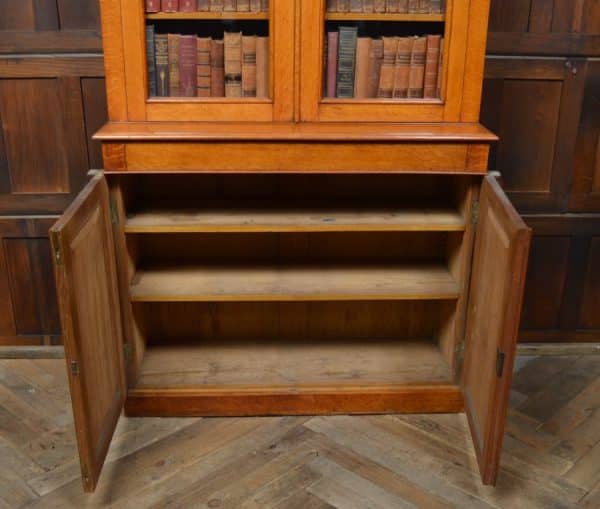 Superb Victorian Honey Oak 2 Door Cabinet Bookcase SAI1948 - Image 21