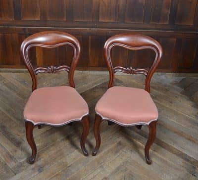 Pair Of Victorian Balloon Back Chairs SAI3178 Antique Chairs 11