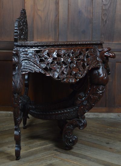 Padouk Demi-lune Console Table SAI3542 Anglo Indian Antique Furniture 19