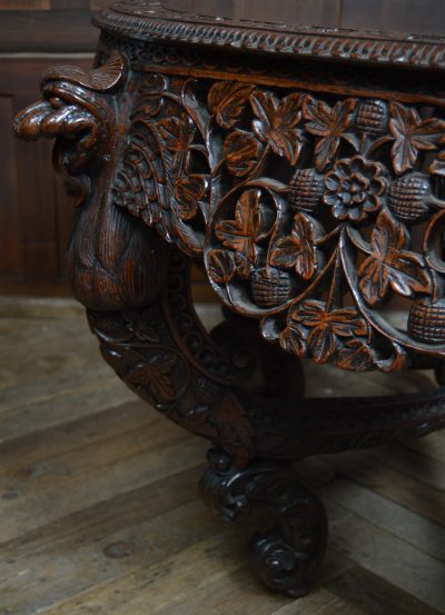 Padouk Demi-lune Console Table SAI3542 Anglo Indian Antique Furniture 23