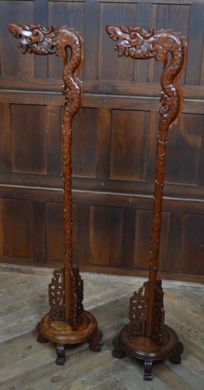 Chinese Hardwood Dragon Lantern Stand SAI3510 Chinese Miscellaneous 6