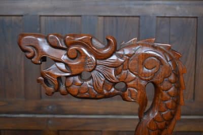 Chinese Hardwood Dragon Lantern Stand SAI3510 - Image 3