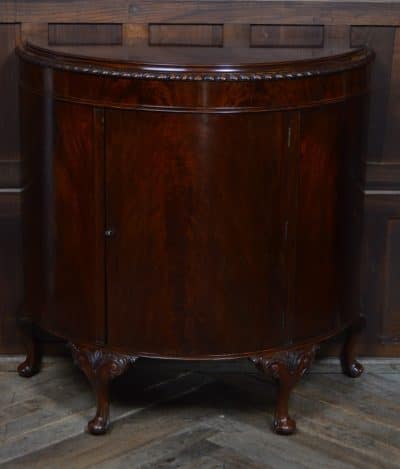 Edwardian Mahogany Demi-Lune Sideboard / Side Cabinet SAI3511 Mahogany Antique Cabinets 3