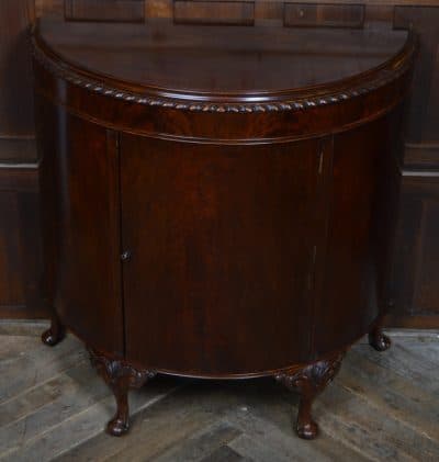 Edwardian Mahogany Demi-Lune Sideboard / Side Cabinet SAI3511 Mahogany Antique Cabinets 13