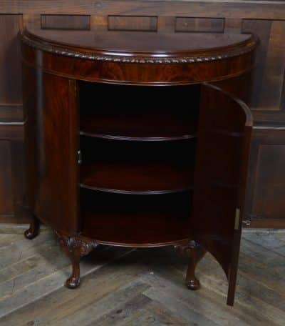 Edwardian Mahogany Demi-Lune Sideboard / Side Cabinet SAI3511 Mahogany Antique Cabinets 10