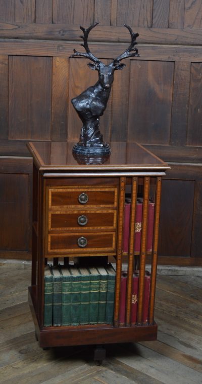 Mahogany Revolving Bookcase By John Taylor Of Edinburgh SAI3558 Mahogany Antique Bookcases 3