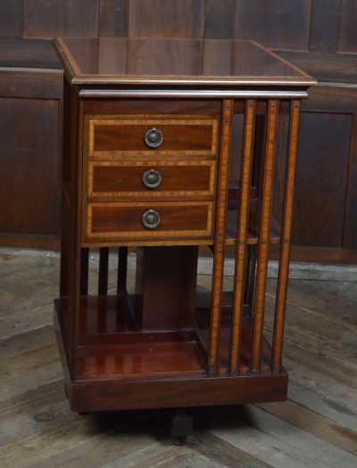 Mahogany Revolving Bookcase By John Taylor Of Edinburgh SAI3558 Mahogany Antique Bookcases 4