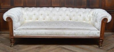 Victorian Oak Damask Sofa SAI3521 Victorian Antique Sofas 4