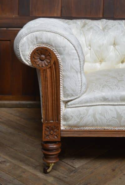 Victorian Oak Damask Sofa SAI3521 Victorian Antique Sofas 5