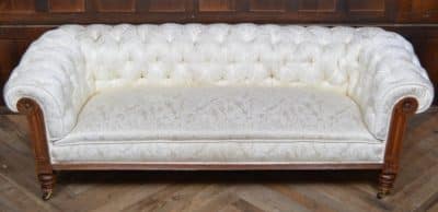 Victorian Oak Damask Sofa SAI3521 Victorian Antique Sofas 10