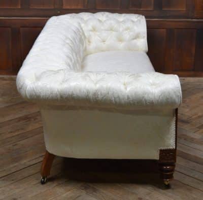 Victorian Oak Damask Sofa SAI3521 Victorian Antique Sofas 15