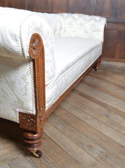 Victorian Oak Damask Sofa SAI3521 Victorian Antique Sofas 17