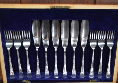 Waring & Gillows Cutlery Set/ Fish Set SAI3514 Boxed EPNS Cutlery Antique Boxes 16