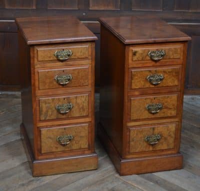 Pair Of Victorian Walnut Bedside Drawers SAI3515 Antique, Walnut, Antique Chest Of Drawers 3