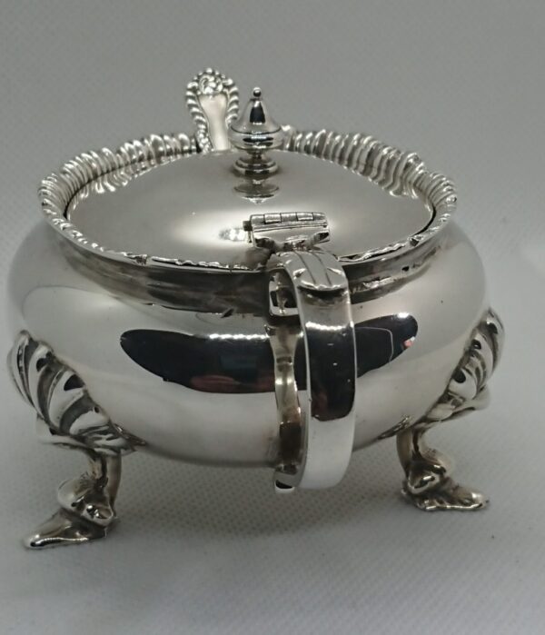 Silver Mustard Pot with Spoon London 1968 - Image 2