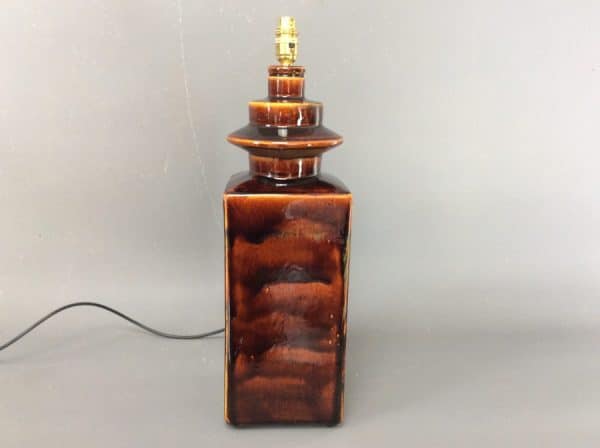 Large Mid Century Studio Pottery Table Lamp lighting Antique Collectibles 5