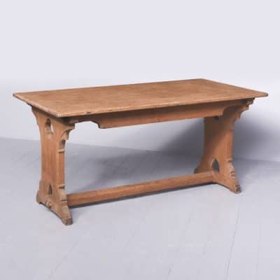 Large 19th Century Gothic Pine Refectory Table from North Leith Parish Church Antique Tables 3