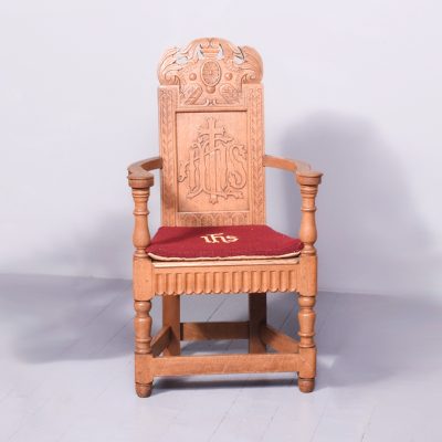 A Carved Oak Throne Chair Antique Chairs 3