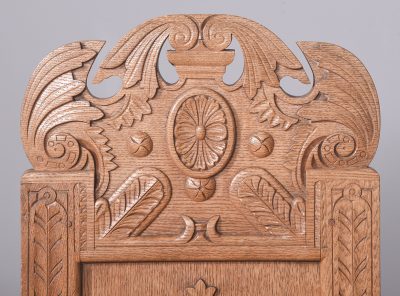 A Carved Oak Throne Chair Antique Chairs 9