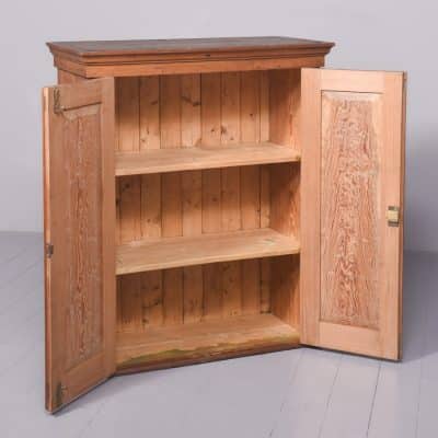 Pitch Pine 2 Door Cabinet Antique Cupboards 7