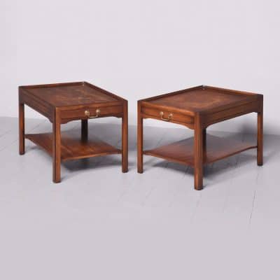 Pair of Georgian Style Figured Mahogany Coffee Tables in The Manner of Brett’s of Norwich coffee tables Antique Tables 3