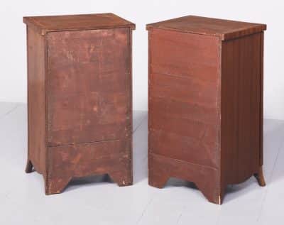 A Pair of Late 19th Century Inlaid Sheraton-Style Mahogany Lockers - Image 8