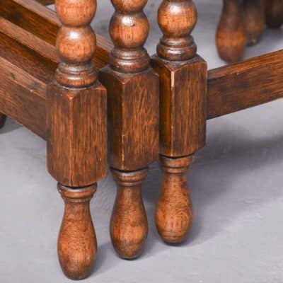 Nest of 3 Solid Oak Occasional Tables nest of tables Antique Tables 4