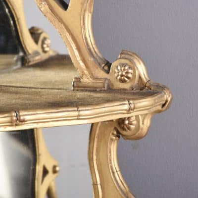 Pair of Victorian Carved Giltwood and Mirrored Corner Hanging Shelves Miscellaneous 6