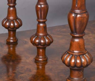 Exhibition Mid-Victorian Burr-Walnut Whatnot Antique Furniture 10