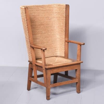 Exceptional Oak Framed Orkney Chair in The David Kirkness Style in Excellent Condition Antique Chairs 3