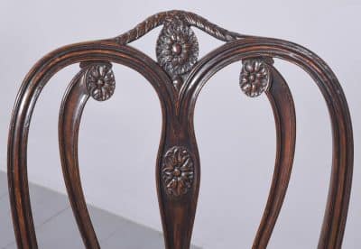 Exceptional Set of 8 Unusual George III Style Mahogany Dining Chairs dining chairs Antique Chairs 5