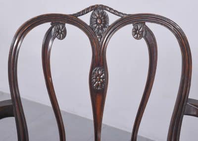 Exceptional Set of 8 Unusual George III Style Mahogany Dining Chairs dining chairs Antique Chairs 8