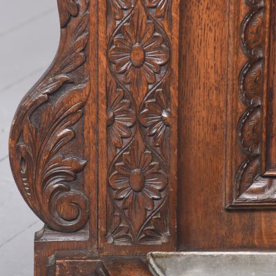 Magnificent Carved Oak Flemish Hall Stand of Very Large Proportions Antique Furniture 17