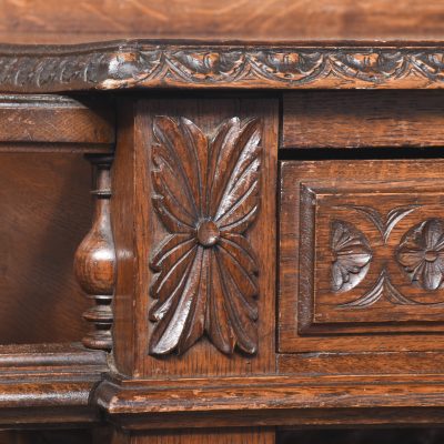 Magnificent Carved Oak Flemish Hall Stand of Very Large Proportions Antique Furniture 18