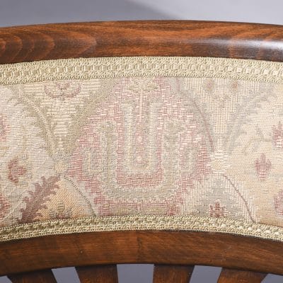 Late Victorian Tapestry Upholstered Revolving Office or Captain’s Chair Antique Chairs 5