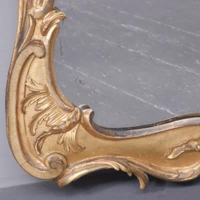 A Mid-19th Century Carved Wood and Gilded Wall Mirror gilded Antique Mirrors 6