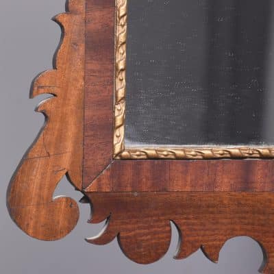 Chippendale Style Open Fret Mahogany and Giltwood Wall Mirror - Image 5