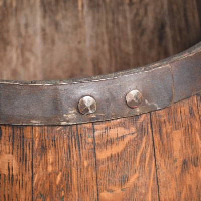 Oak Coopered Stick Stand Barrel in Quarter-Cut Oak with Steel Banding barrel Antique Furniture 7