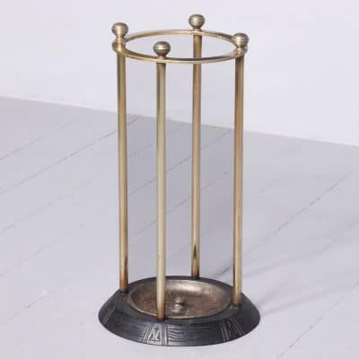 Mid Victorian Brass and Cast-Iron Circular Stick Stand stick stand Antique Furniture 3