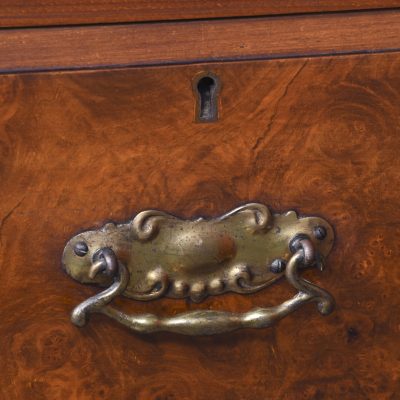 Pair of Late 19th Century Burr Walnut Neat Size Chest of Drawers/Bedside Lockers Antique Cabinets 7