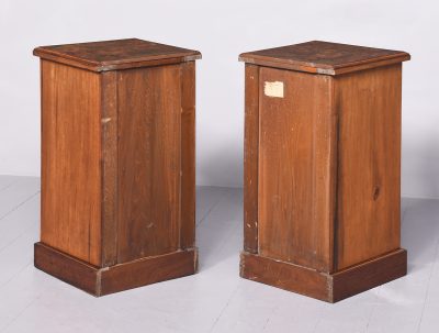 Pair of Late 19th Century Burr Walnut Neat Size Chest of Drawers/Bedside Lockers Antique Cabinets 10