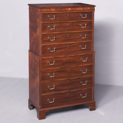 Georgian-Style Mahogany Tallboy of The Edwardian Period