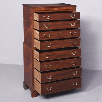 Georgian-Style Mahogany Tallboy of The Edwardian Period - Image 10