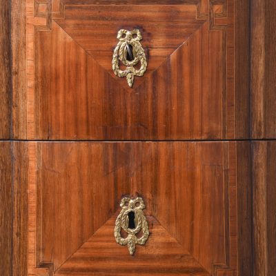 Early 19th Century French Inlaid Rosewood Two Drawer Commode of Desirable Proportions Antique Cabinets 10