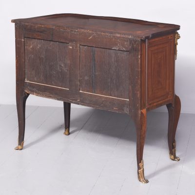 Early 19th Century French Inlaid Rosewood Two Drawer Commode of Desirable Proportions Antique Cabinets 16