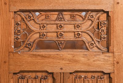 Oak Gothic Revival Hall Seat Antique Chairs 5