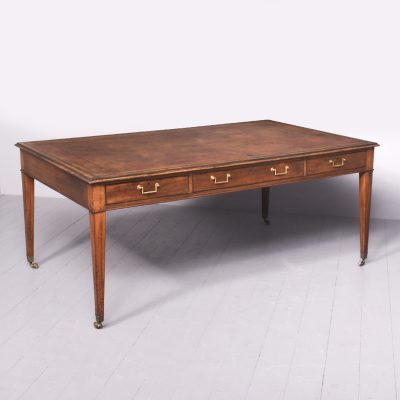 George III Style Mahogany Library Table Antique Desks 3