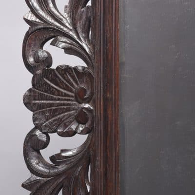 Profusely Carved Oak Wall Mirror wall mirror Antique Mirrors 6