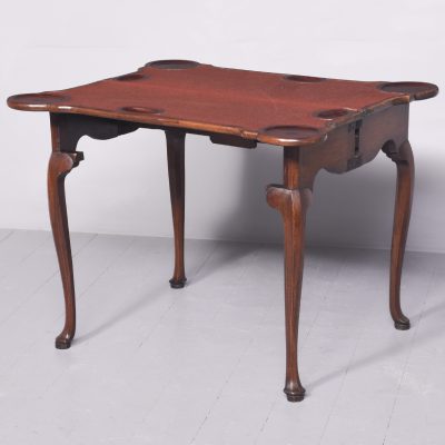 George II Mahogany Fold-Over Card Table Antique Furniture 12